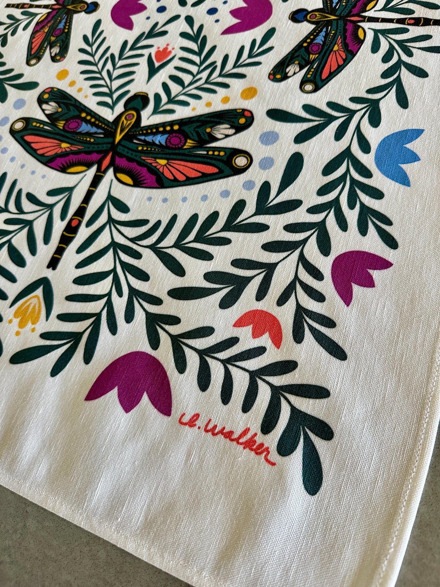 Dragonfly Premium Tea towel