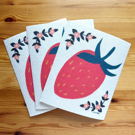 Strawberry Swedish Dishcloth