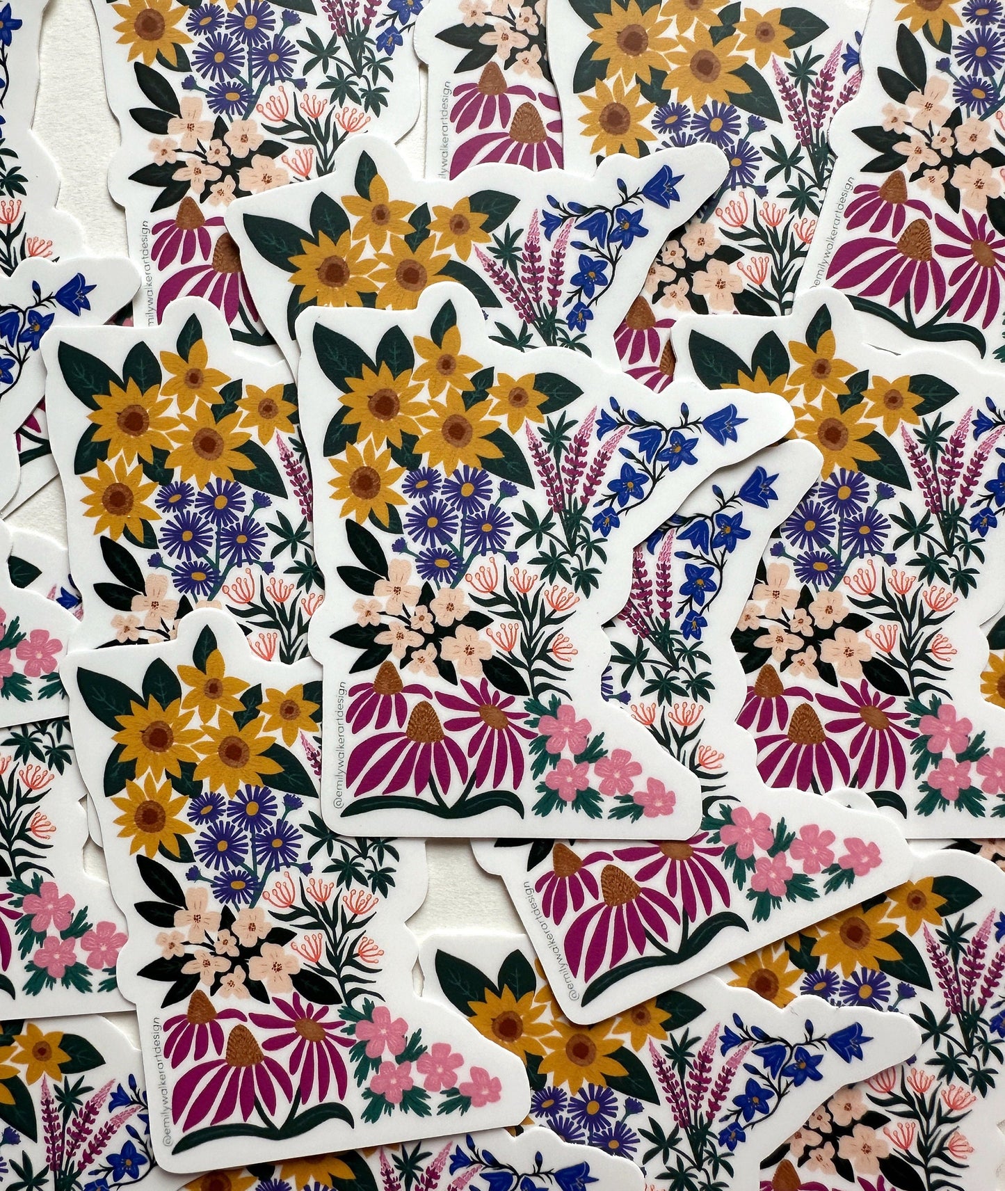 Minnesota Floral Sticker - Vinyl sticker