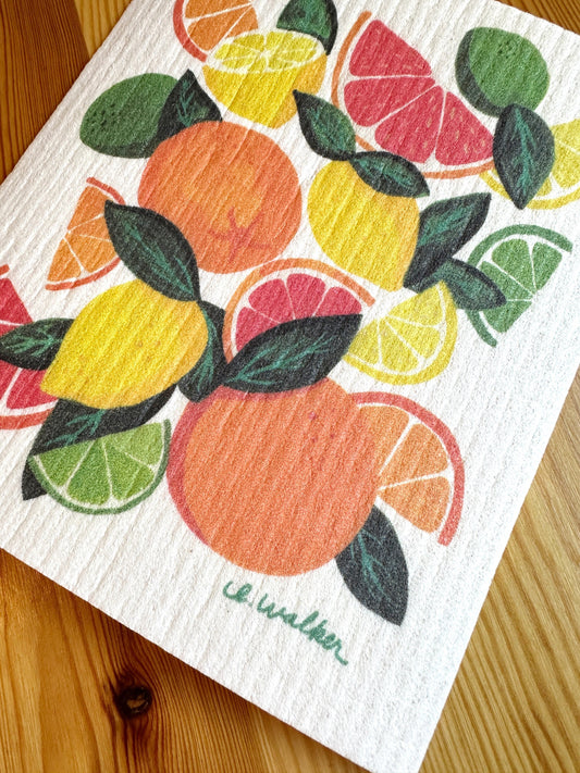 Citrus Swedish Dishcloth