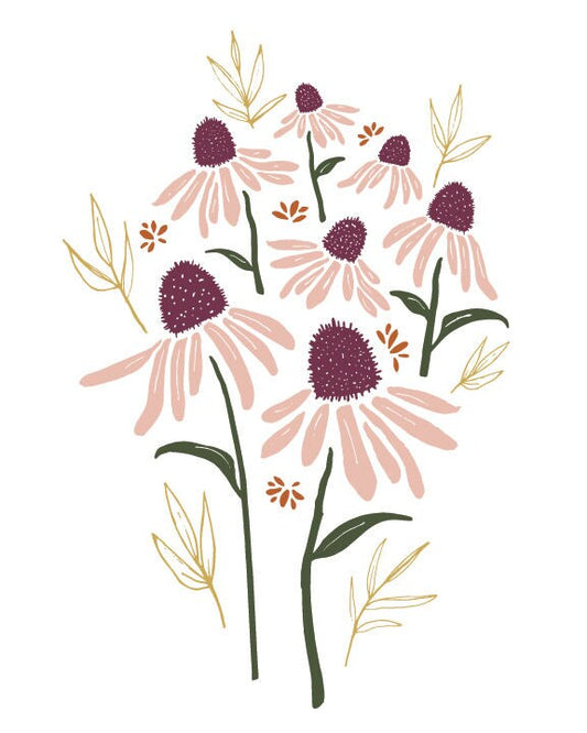 Coneflower Bouquet - Fine Art Print
