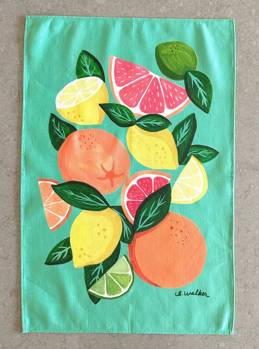 Citrus Gift Set - Tea Towel & Swedish Dishcloth