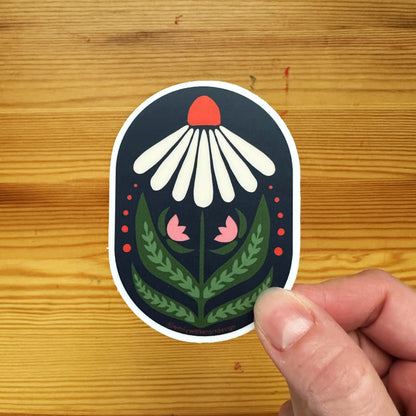 Coneflower Sticker - Vinyl sticker