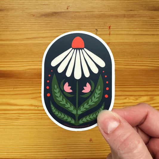 Coneflower Sticker - Vinyl sticker