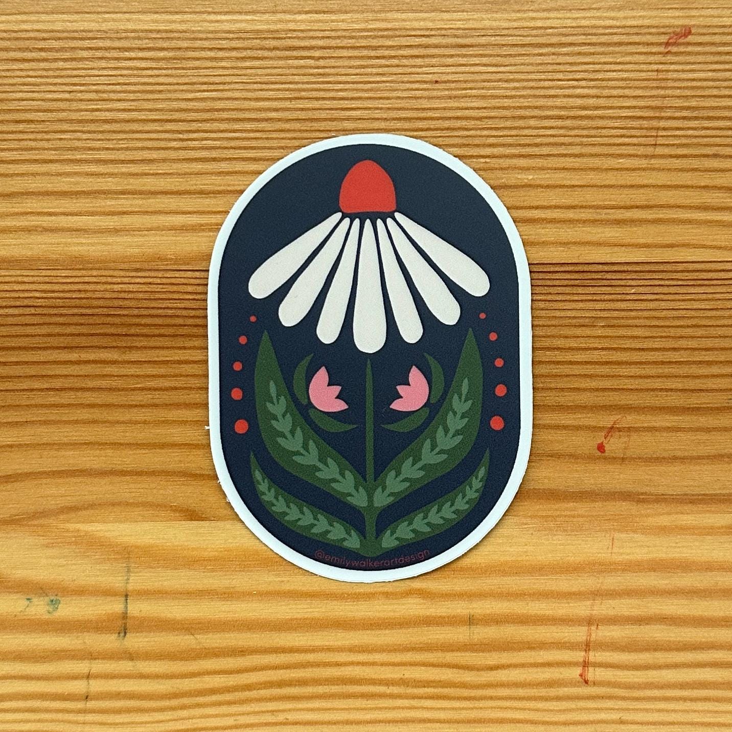 Coneflower Sticker - Vinyl sticker