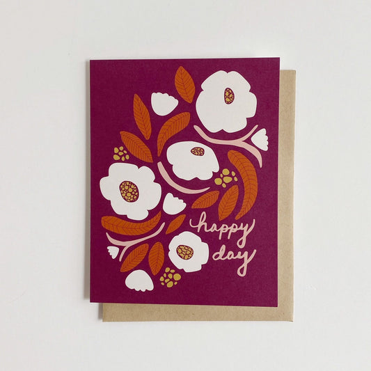 Happy Day Floral Greeting Card
