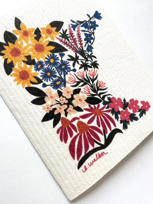 Minnesota Florals Swedish Dishcloth