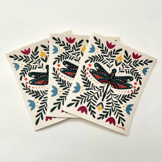 Dragonfly Swedish Dishcloth