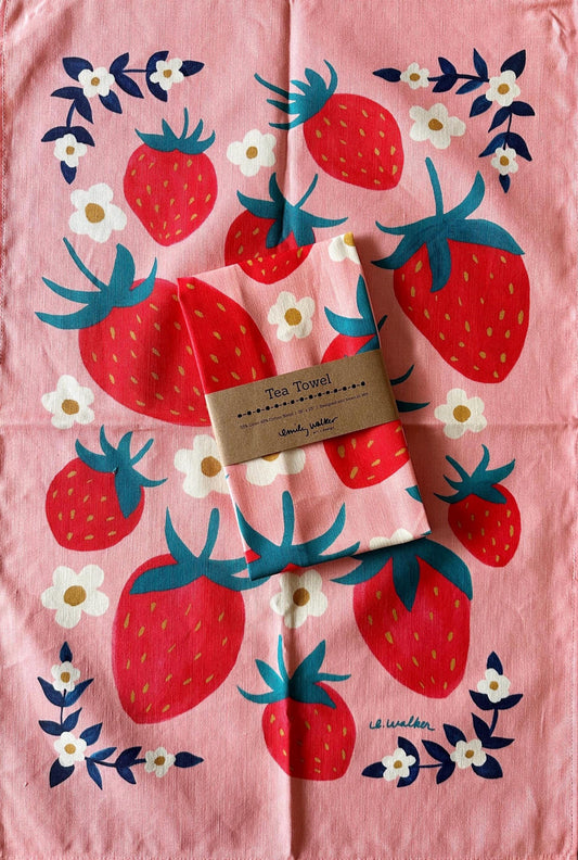 Strawberry Premium Tea Towel