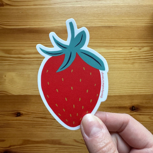 Strawberry Sticker - Vinyl sticker