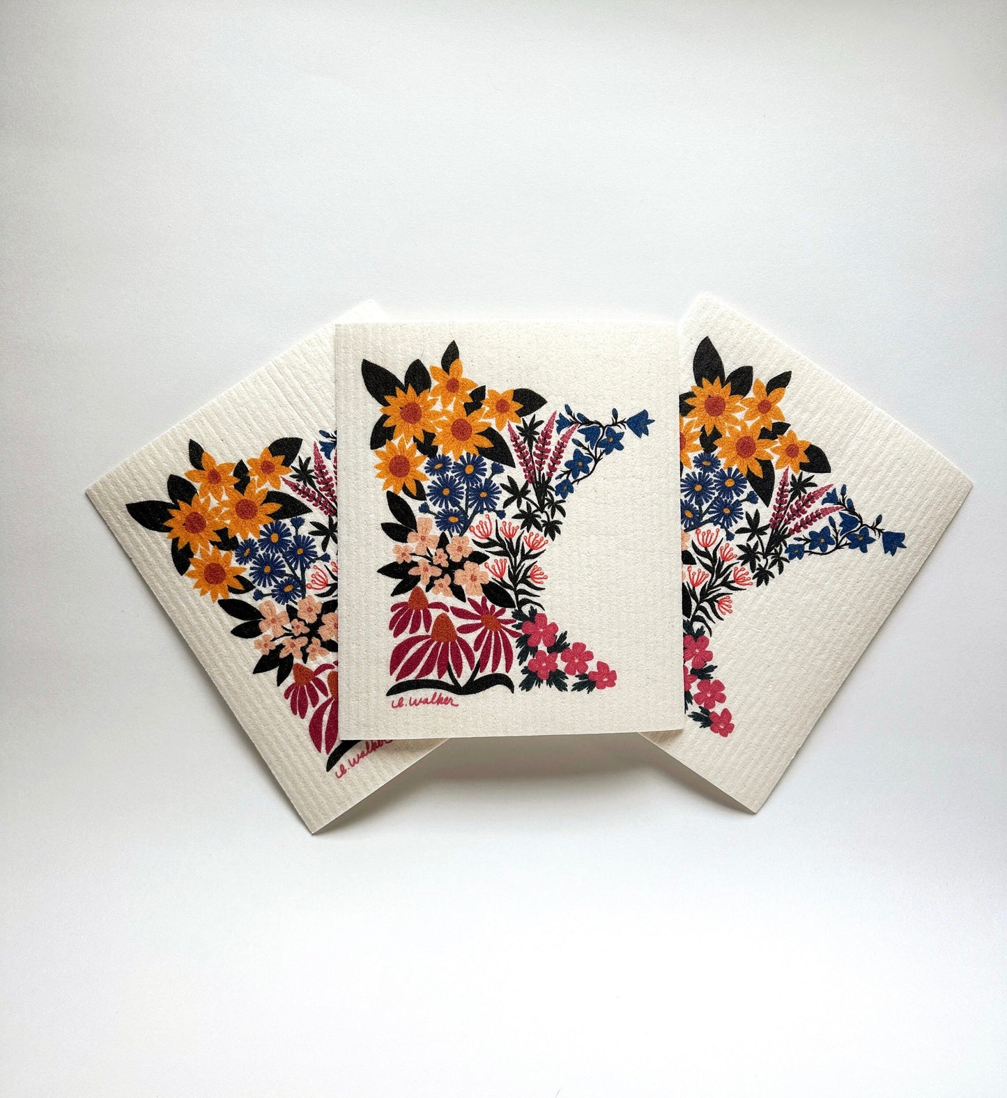 Minnesota Florals Swedish Dishcloth