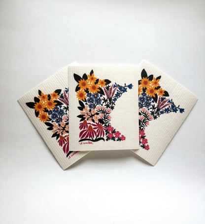 Minnesota Florals Swedish Dishcloth