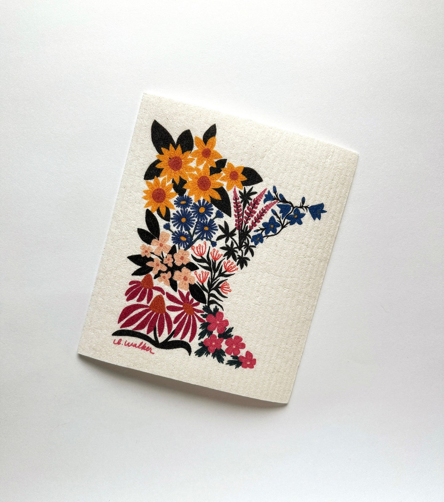 Minnesota Florals Gift Set - Tea Towel & Swedish Dishcloth