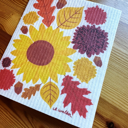 Fall Foliage Swedish Dishcloth