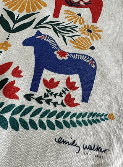 Dala Horse Premium Tea Towel