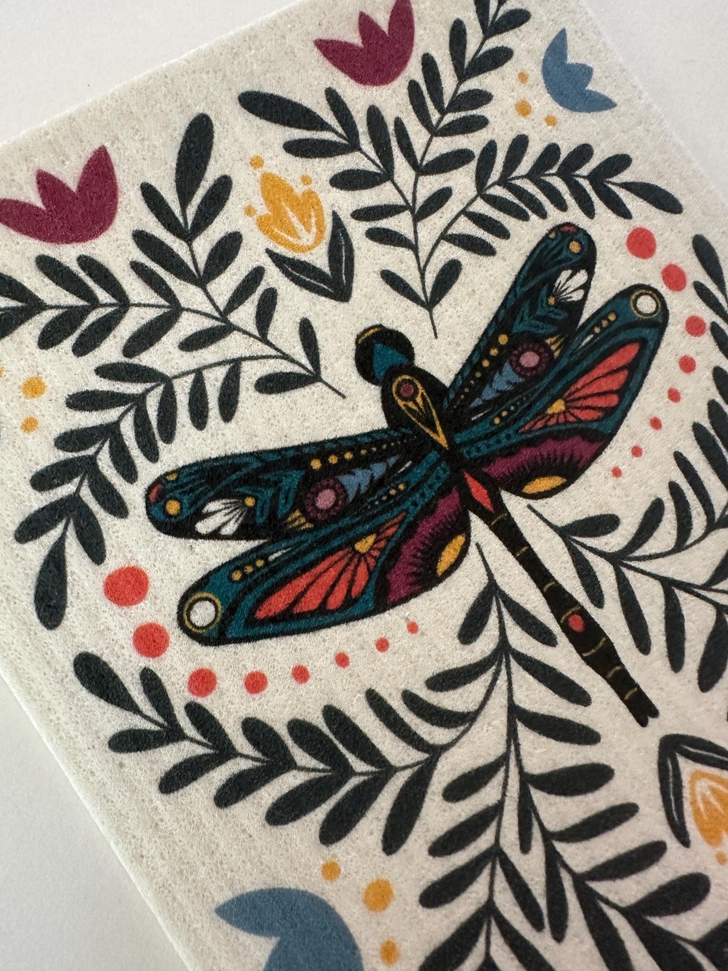Dragonfly Gift Set - Tea Towel & Swedish Dishcloth