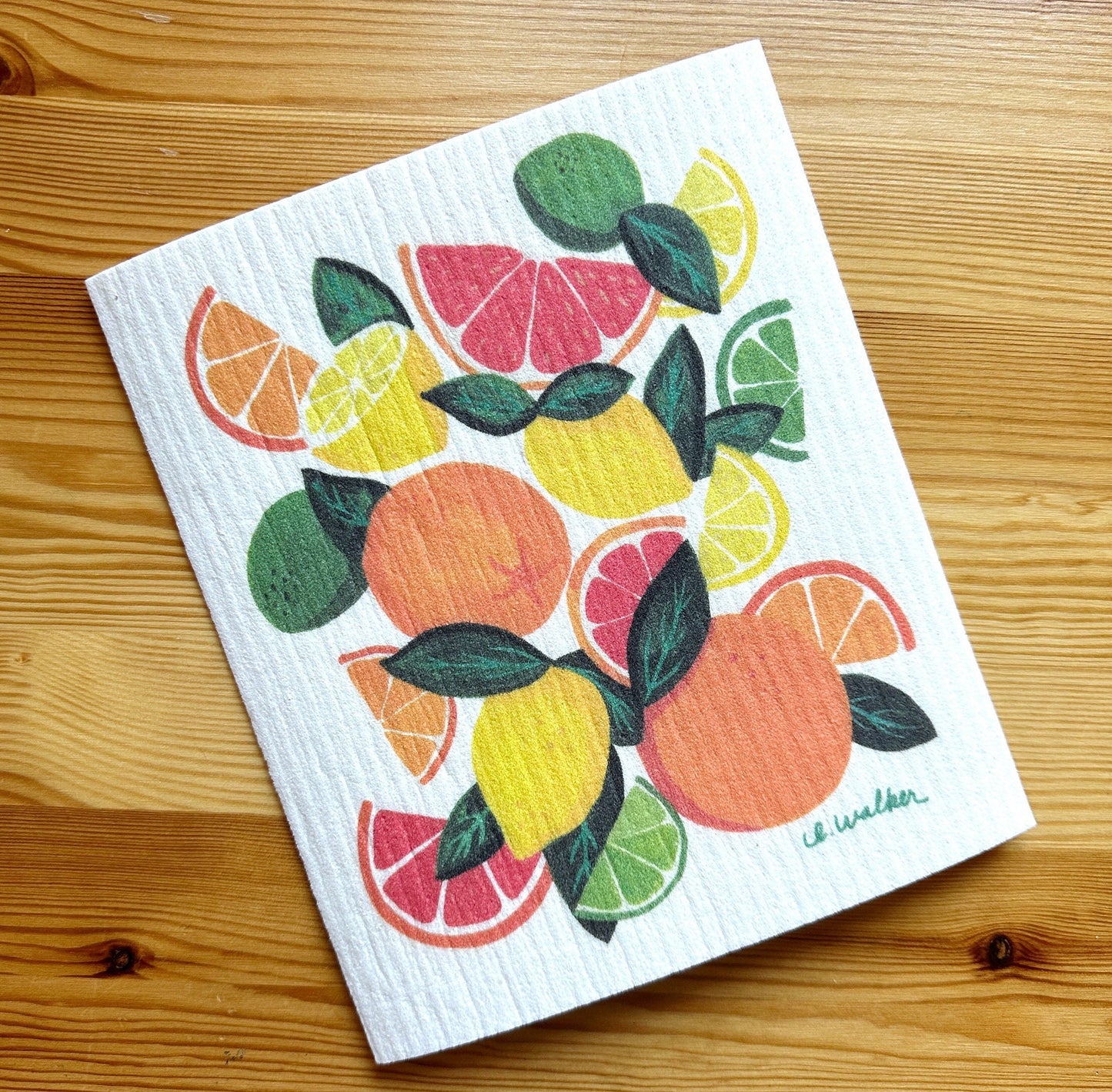 Citrus Gift Set - Tea Towel & Swedish Dishcloth