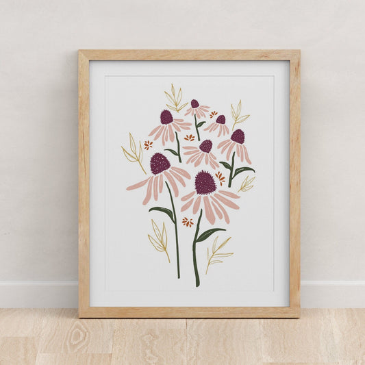 Coneflower Bouquet - Fine Art Print