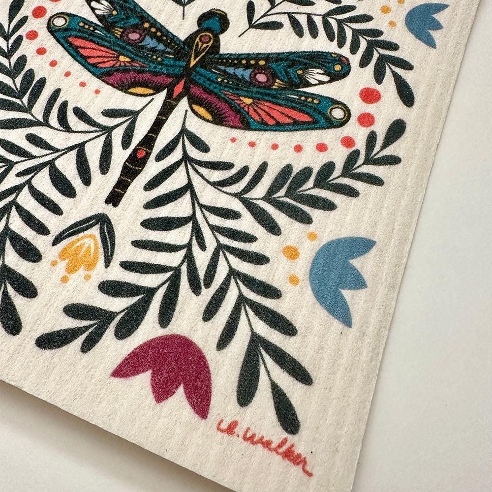 Dragonfly Swedish Dishcloth