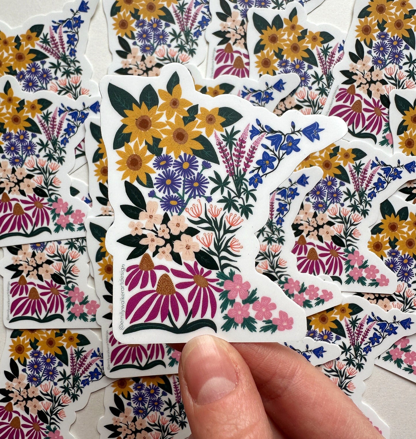 Minnesota Floral Sticker - Vinyl sticker