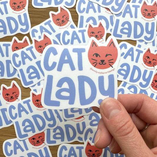Cat Lady Sticker - Vinyl Sticker