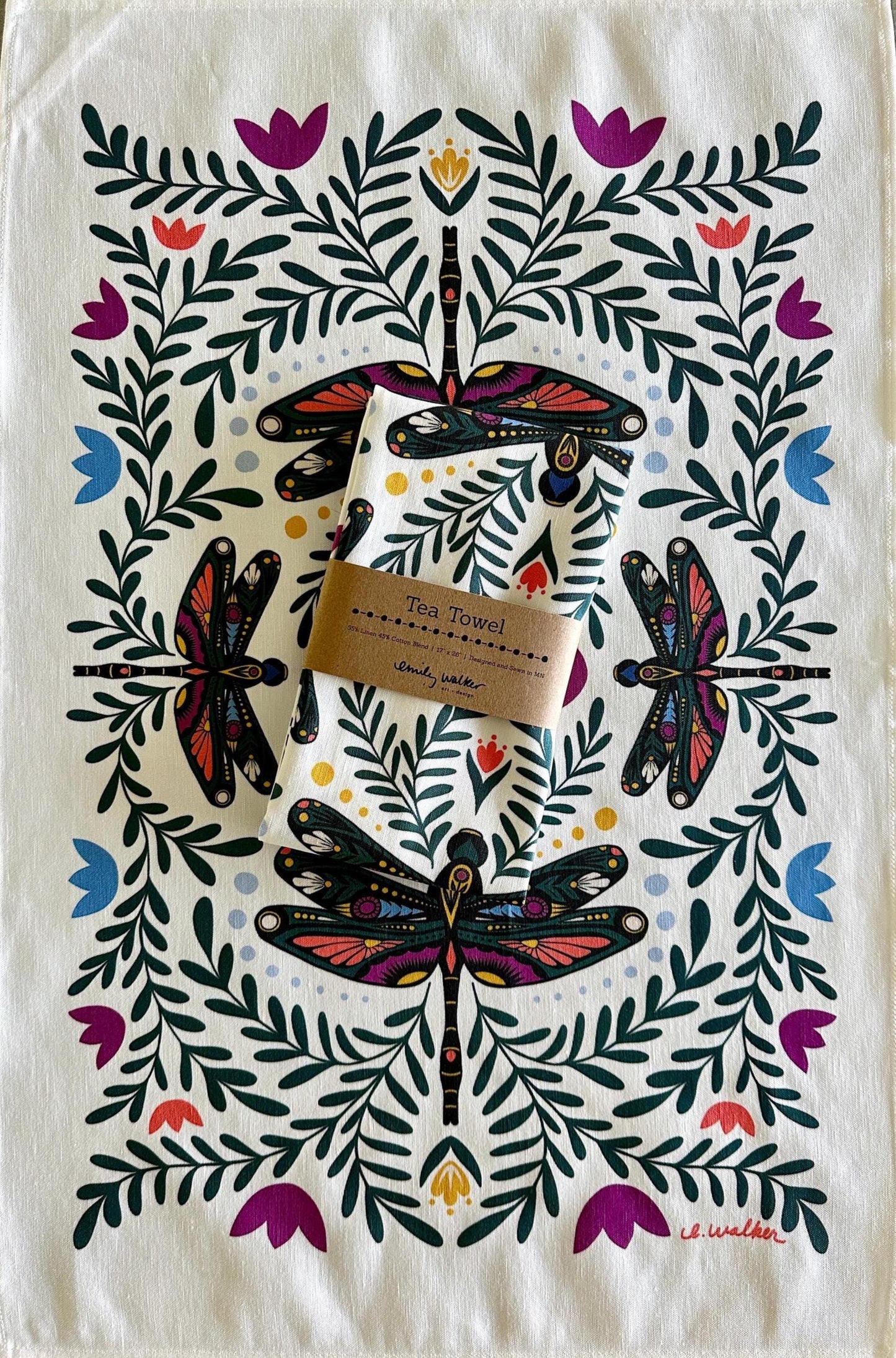 Dragonfly Premium Tea towel
