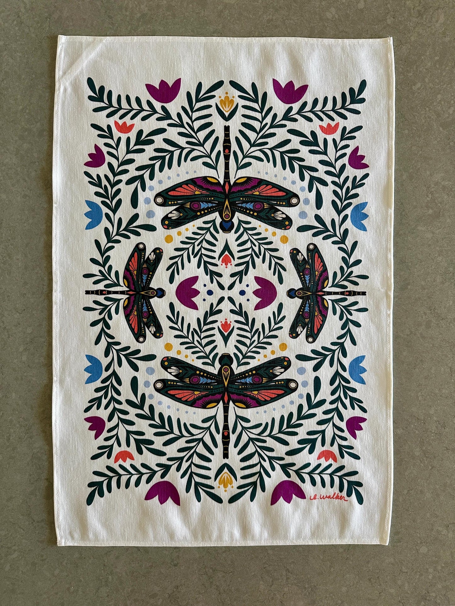 Dragonfly Premium Tea towel