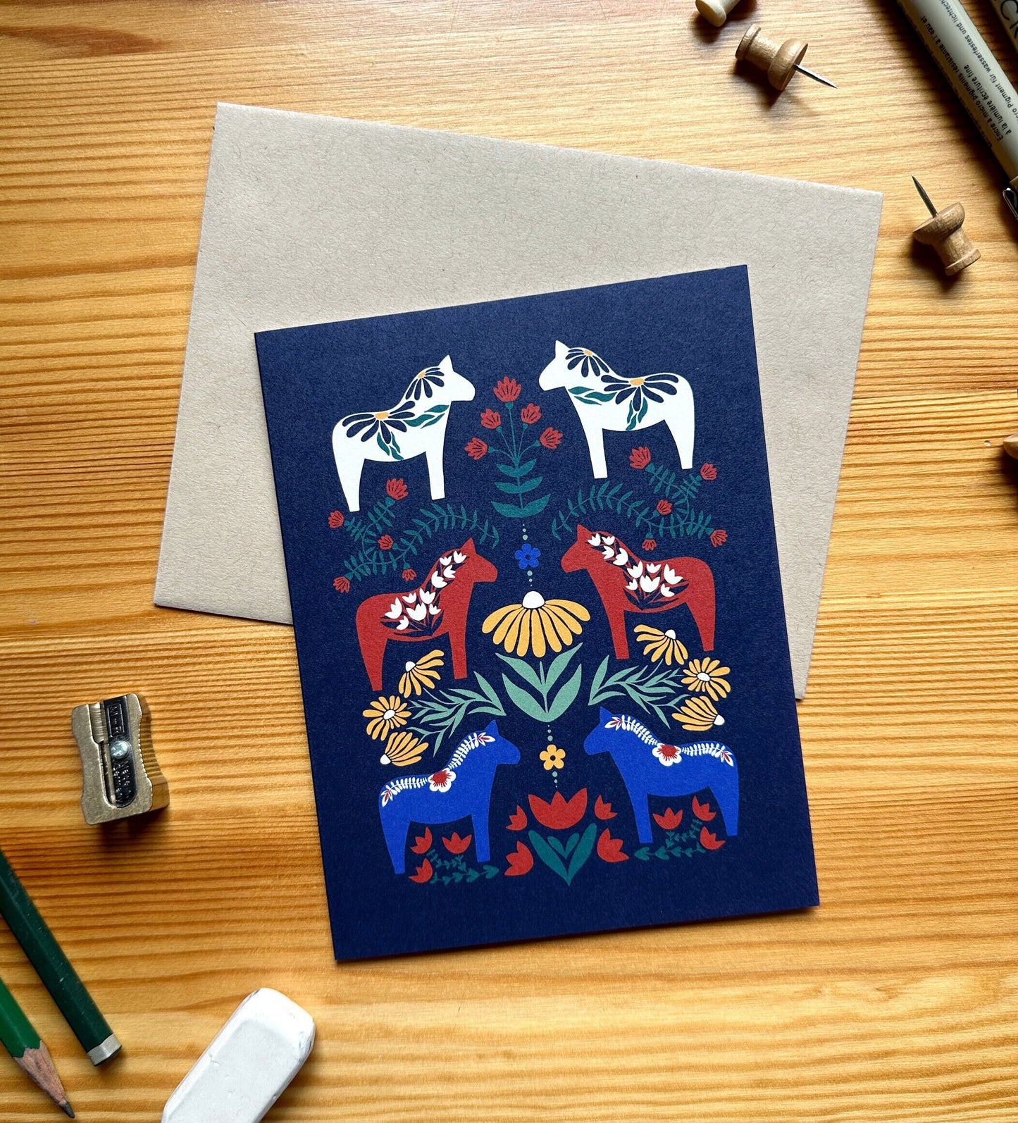 Dala Horse Greeting Card