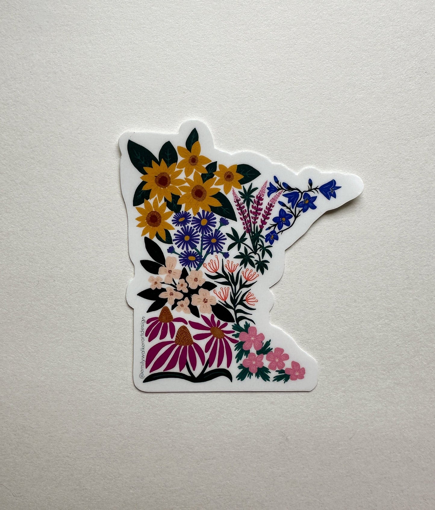 Minnesota Floral Sticker - Vinyl sticker
