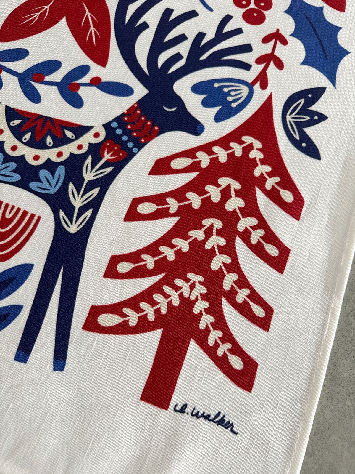 Reindeer Premium tea towel