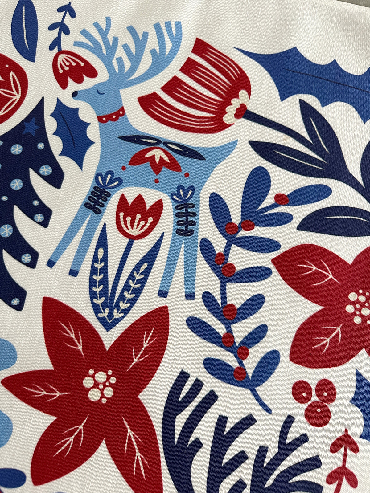 Reindeer Premium tea towel
