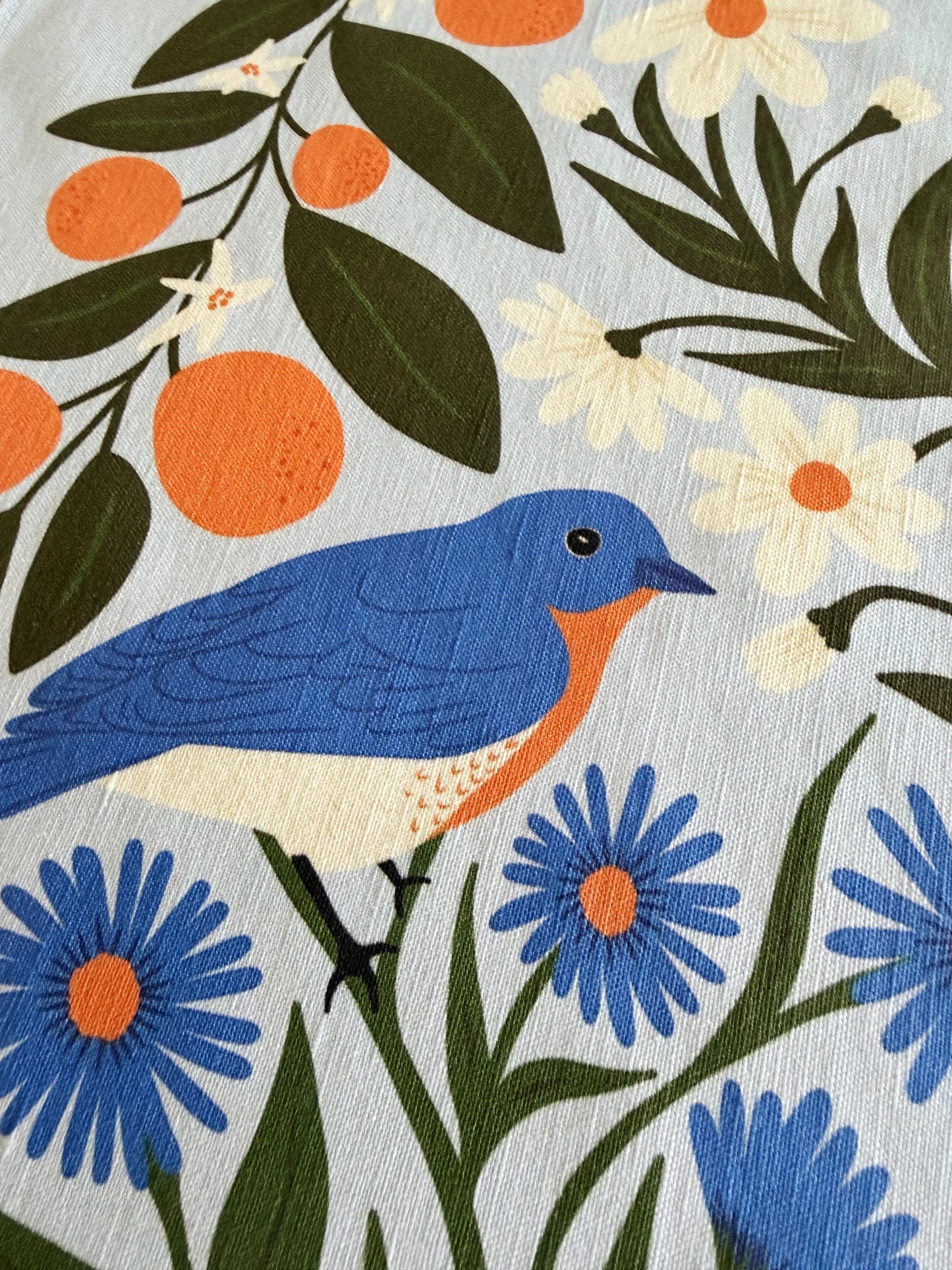 Bluebirds Premium Tea Towel
