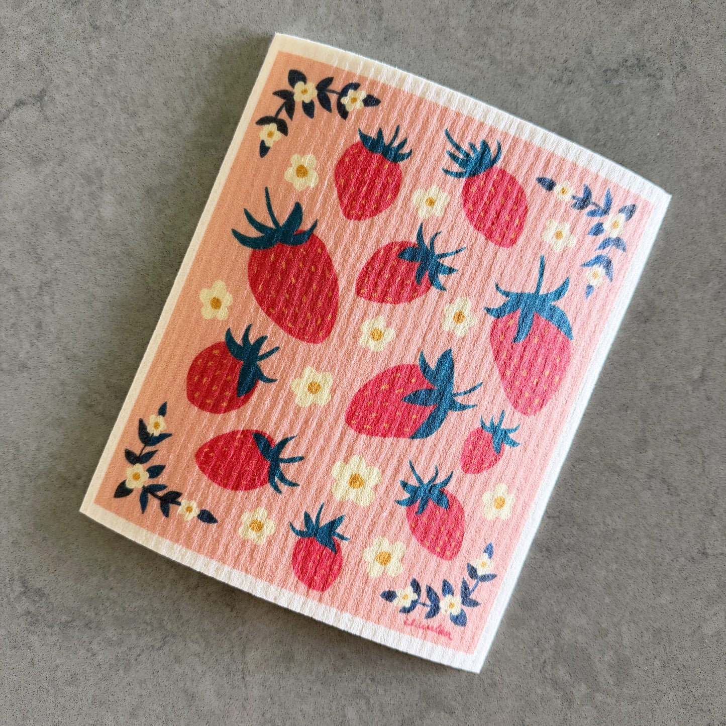 Strawberry Swedish dishcloth