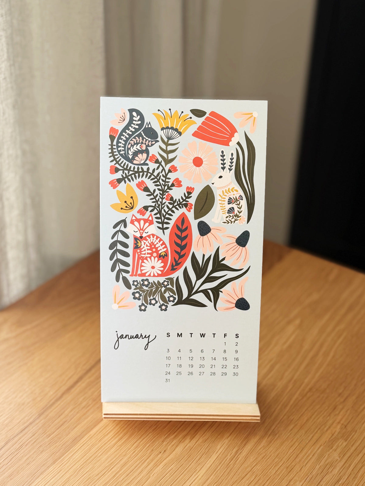 2027 desktop calendar - month of January