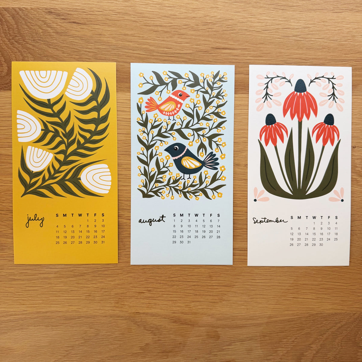 2027 desktop calendar - showing months July, August and September