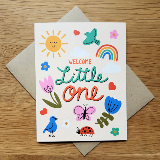 welcome little one greeting card