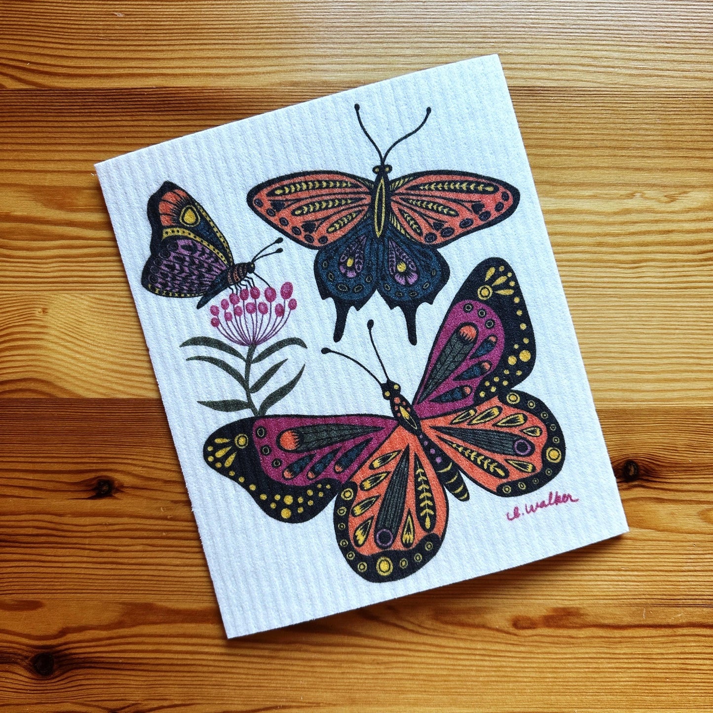 Butterfly Gift Set - Tea Towel & Swedish Dishcloth