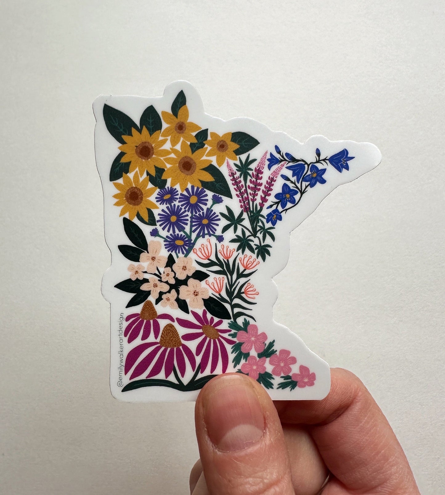 Minnesota Floral Sticker - Vinyl sticker