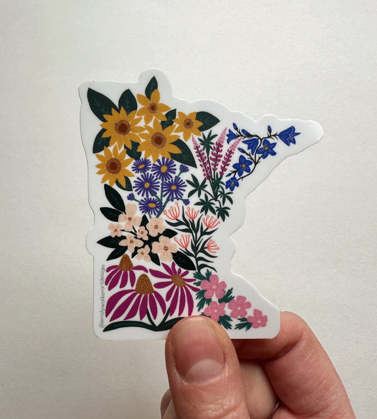 Minnesota Floral Sticker - Vinyl sticker