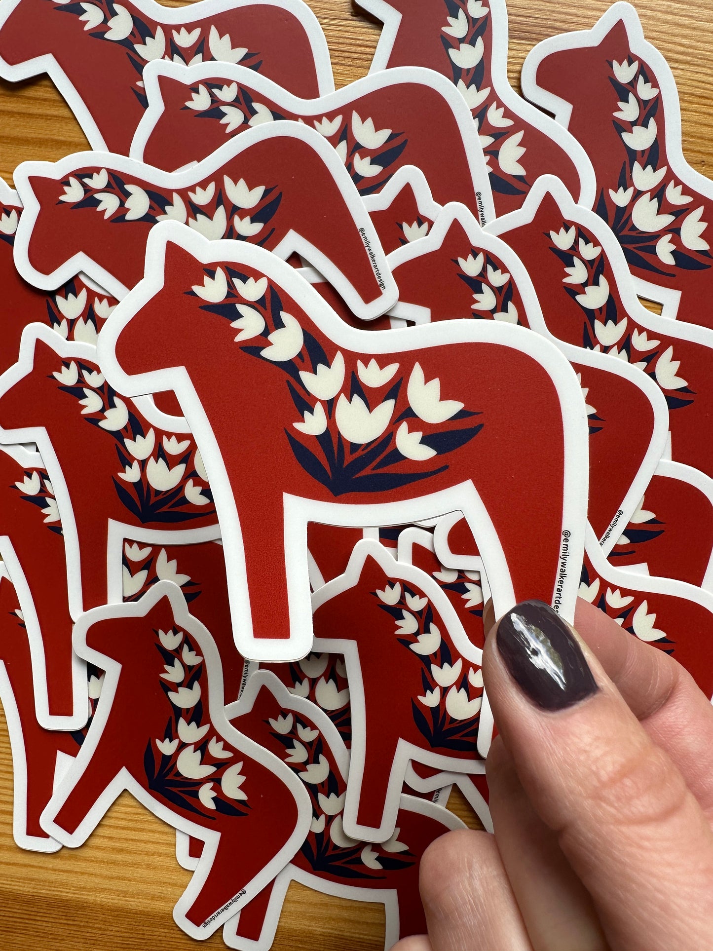 Dala horse sticker - Vinyl sticker