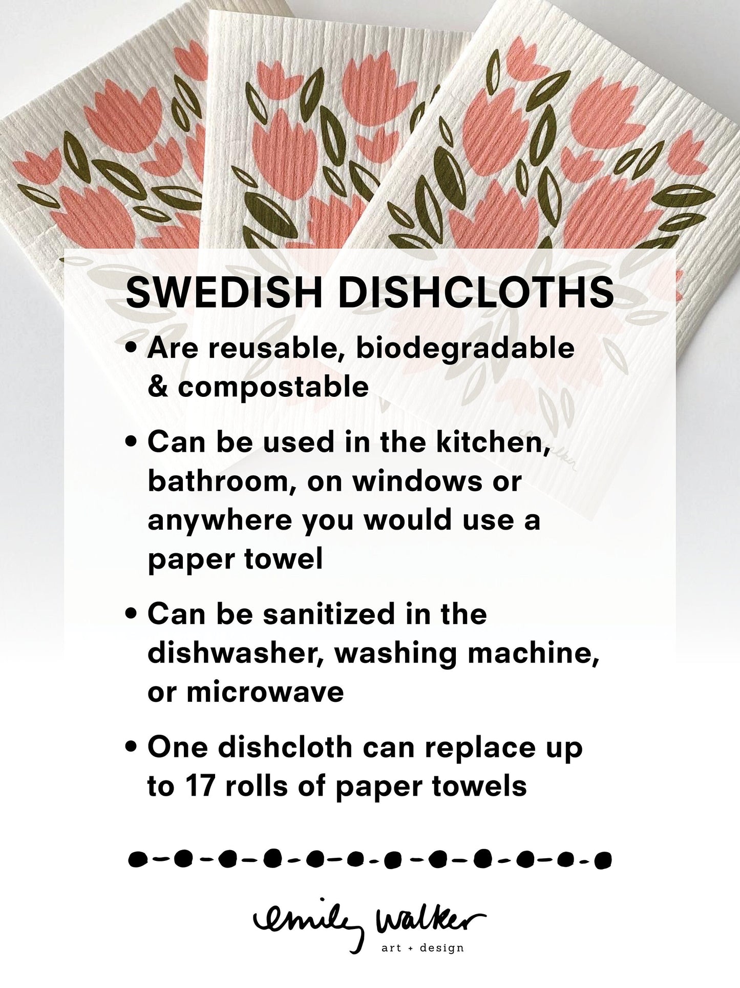 Dala Horse Swedish Dishcloth